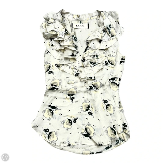 Top Sleeveless Designer By Marni In Cream & Green, Size: Xs