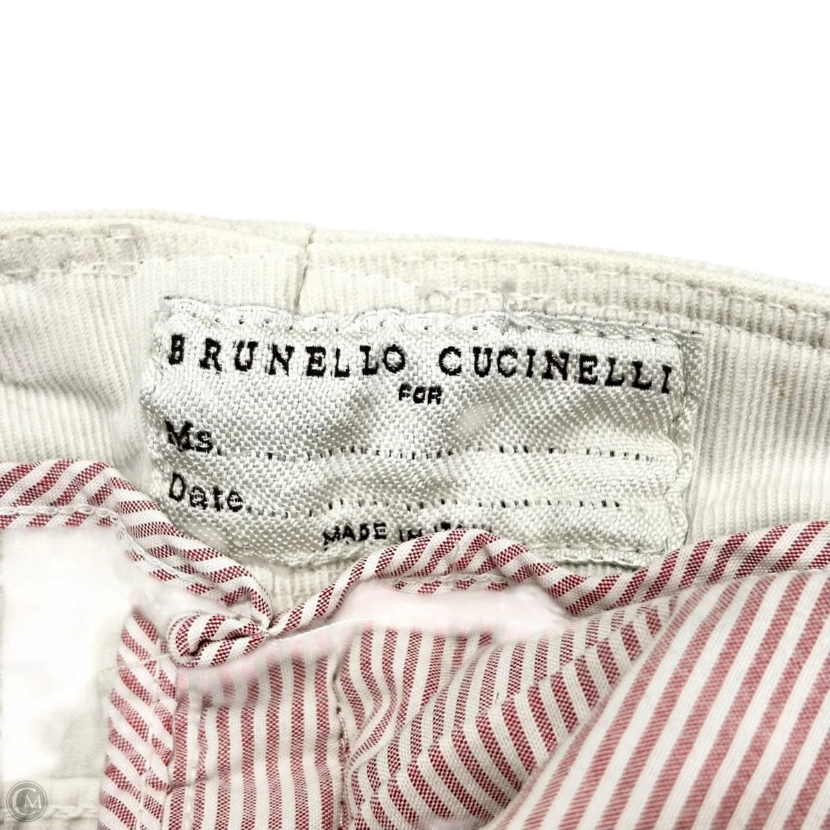 Pants Designer By Brunello Cucinelli In Off White, Size: 4