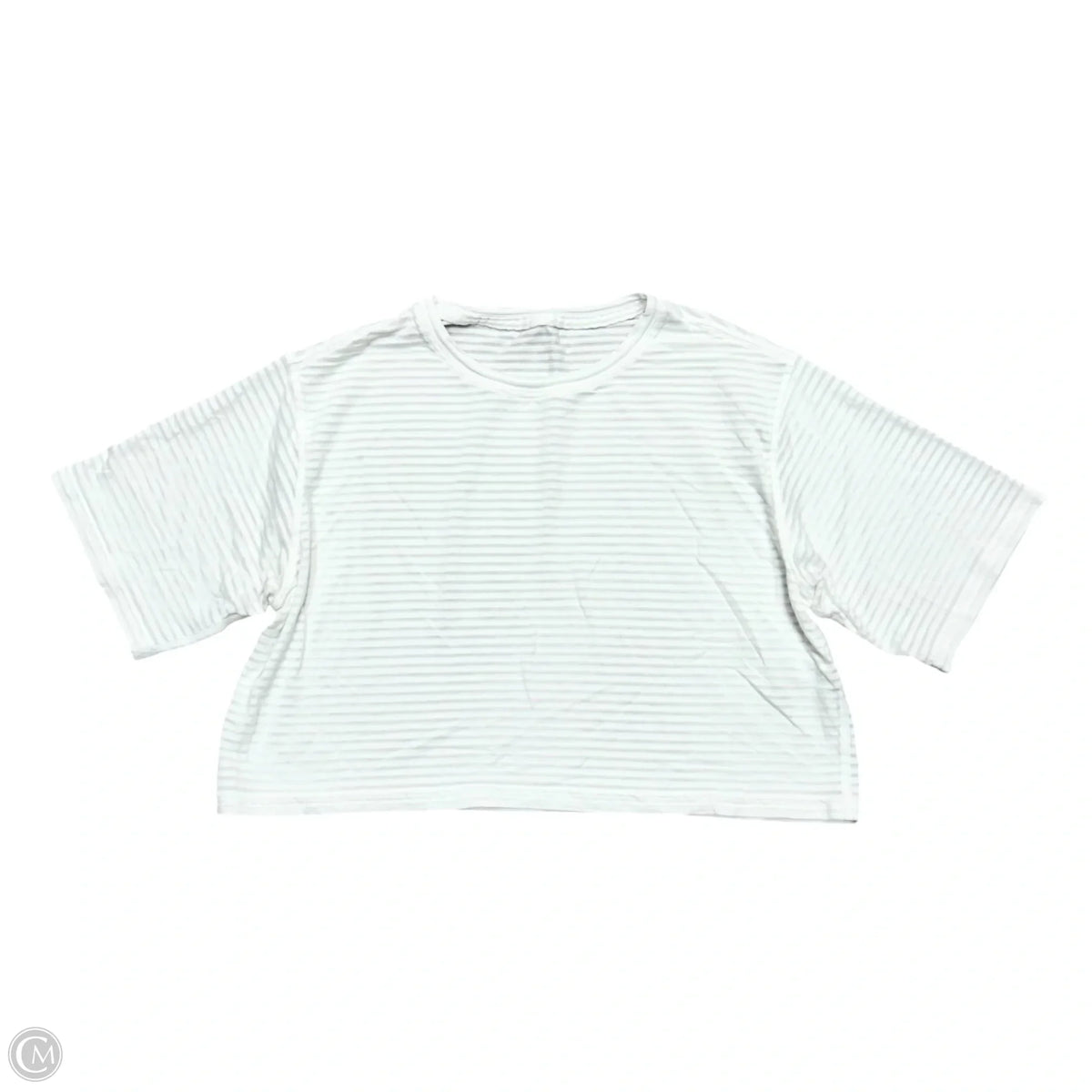 Athletic Top Short Sleeve By Lululemon In White, Size: S