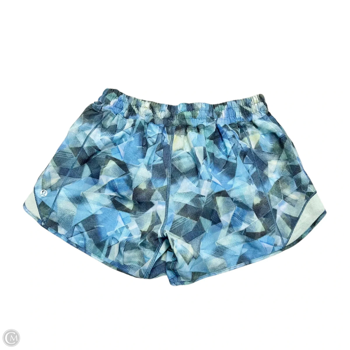 Athletic Shorts By Lululemon In Blue & Grey, Size: Mt