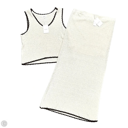 Skirt Set 2pc By Z Supply In Cream, Size: M/L