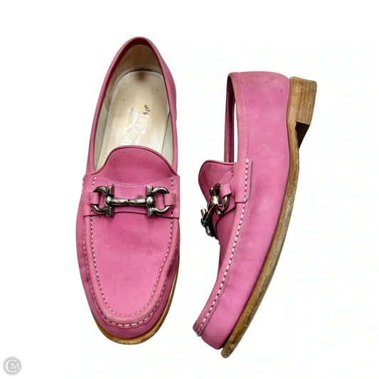 Shoes Luxury Designer By Ferragamo In Pink, Size: 8.5
