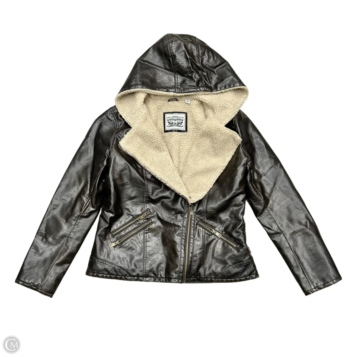 Coat Parka By Levis In Brown, Size: M