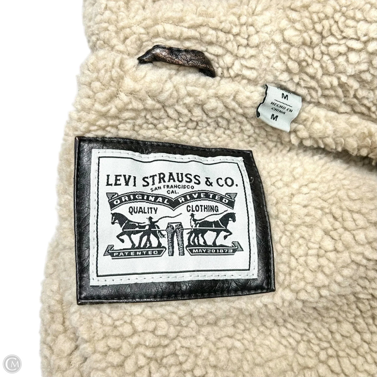 Coat Parka By Levis In Brown, Size: M