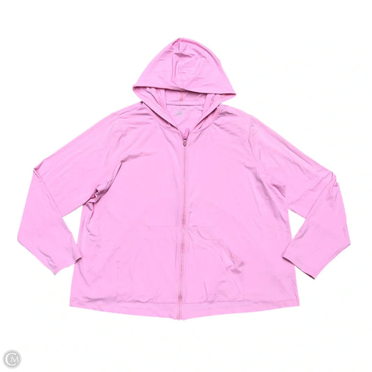 Athletic Jacket By Draper James In Pink, Size: 1x