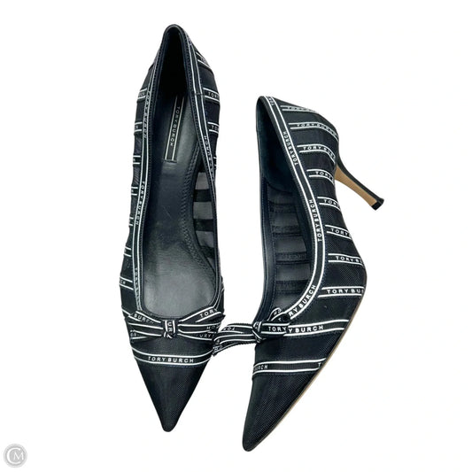 Shoes Designer By Tory Burch In Black & White, Size: 7.5