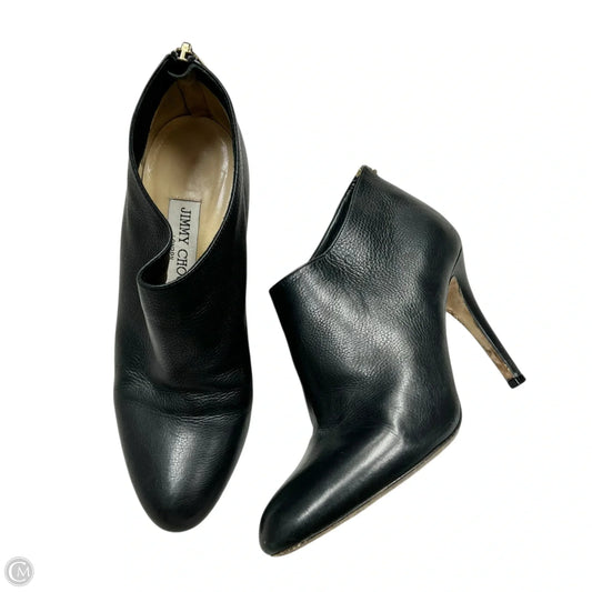 Boots Luxury Designer By Jimmy Choo In Black, Size: 7.5