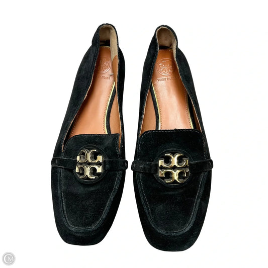 Shoes Designer By Tory Burch In Black & Gold, Size: 7.5