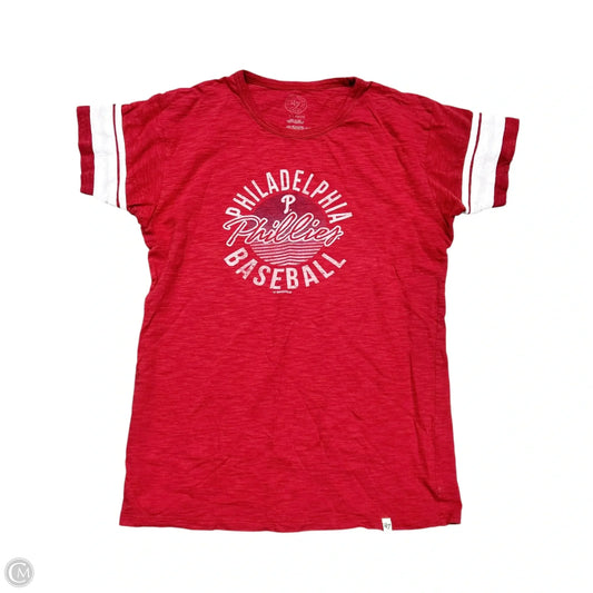 Athletic Top Short Sleeve By 47 In Red, Size: Xl