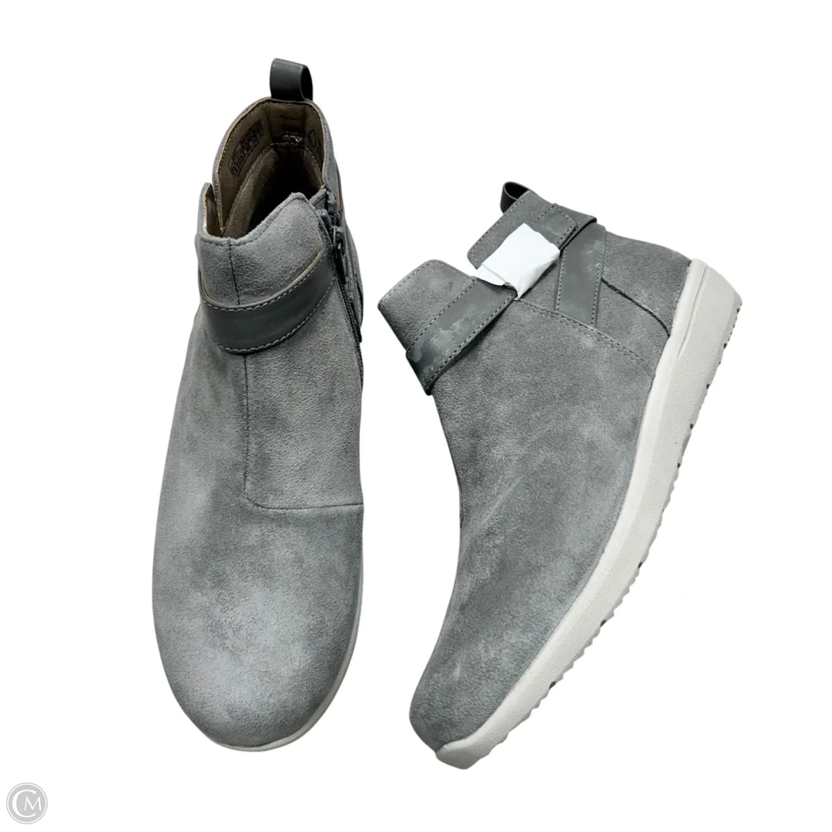Boots Ankle Heels By Vionic In Grey, Size: 9