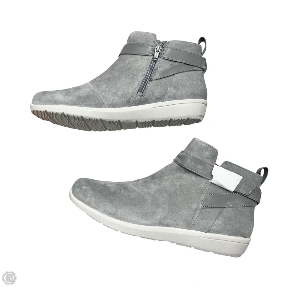 Boots Ankle Heels By Vionic In Grey, Size: 9