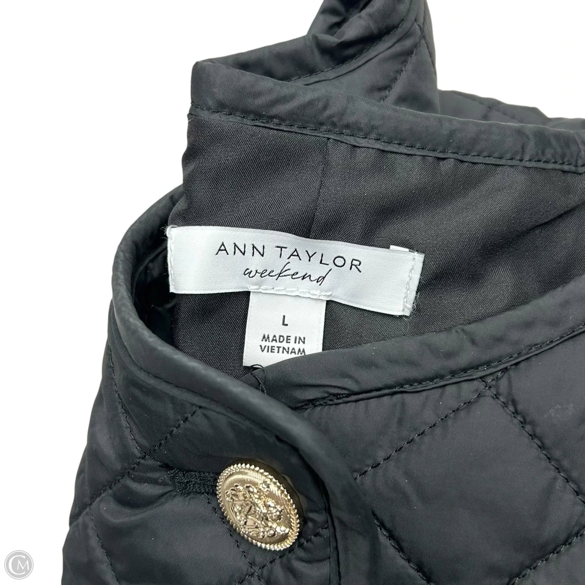 Coat Puffer & Quilted By Ann Taylor In Black, Size: L