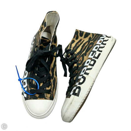 Shoes Luxury Designer By Burberry In Leopard Print, Size: 8.5