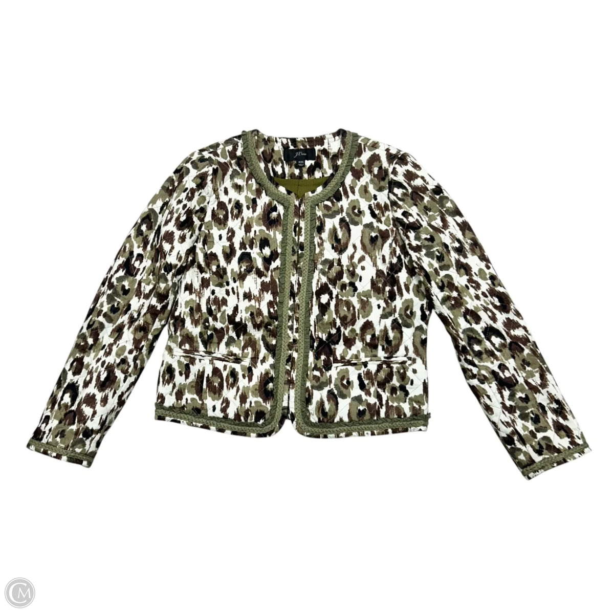 Jacket Puffer & Quilted By J. Crew In Leopard Print, Size: Xxs