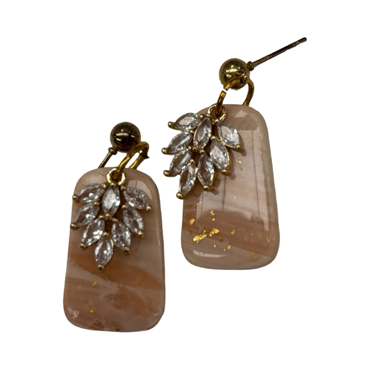 Earrings Dangle/Drop By Clothes Mentor In Gold & Pink