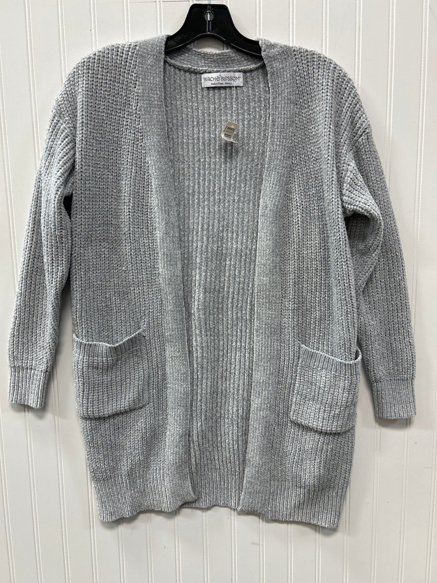 Sweater Cardigan By Clothes Mentor In Grey, Size:S
