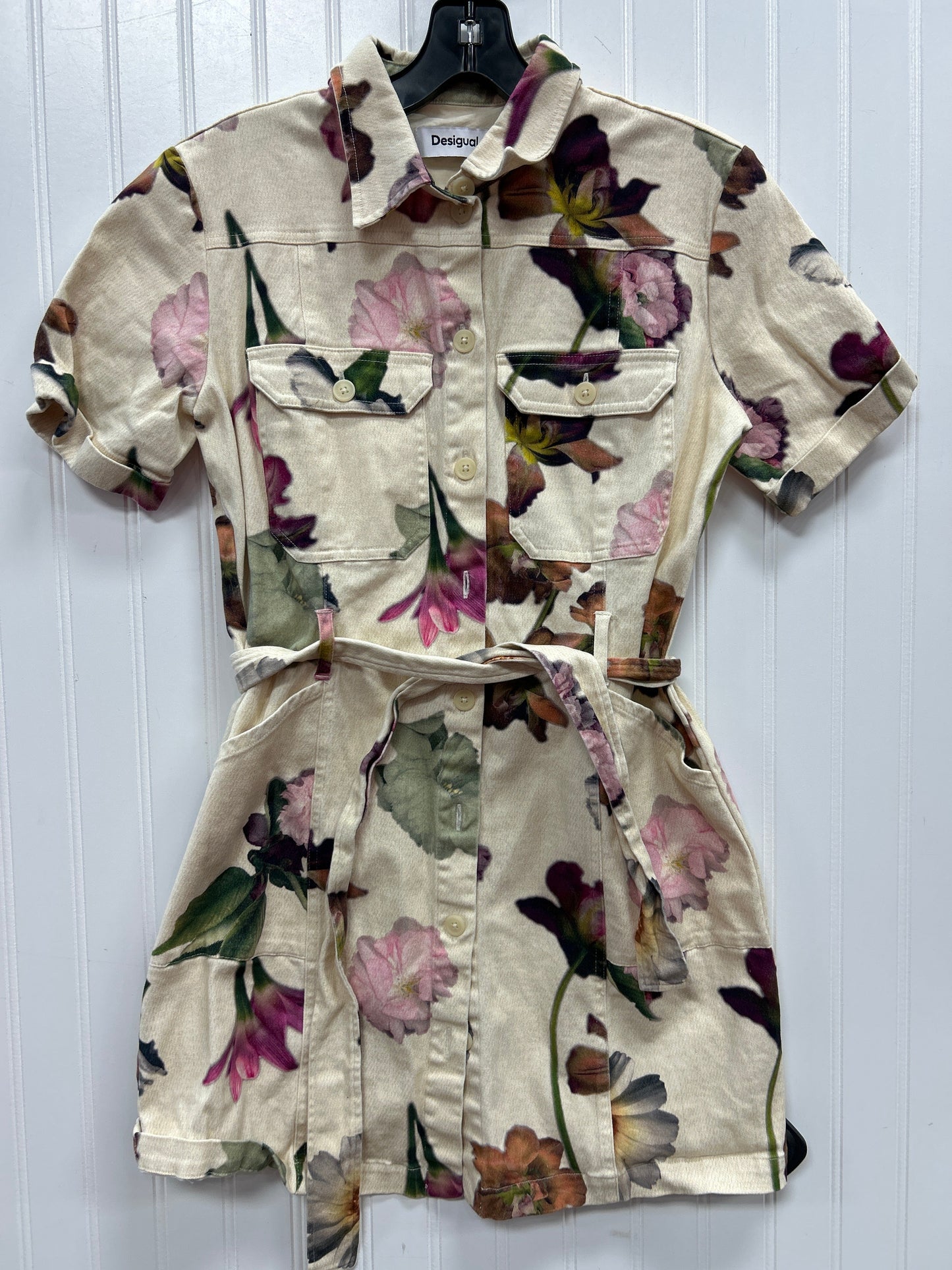 Dress Casual Midi By Desigual In Floral Print, Size:M