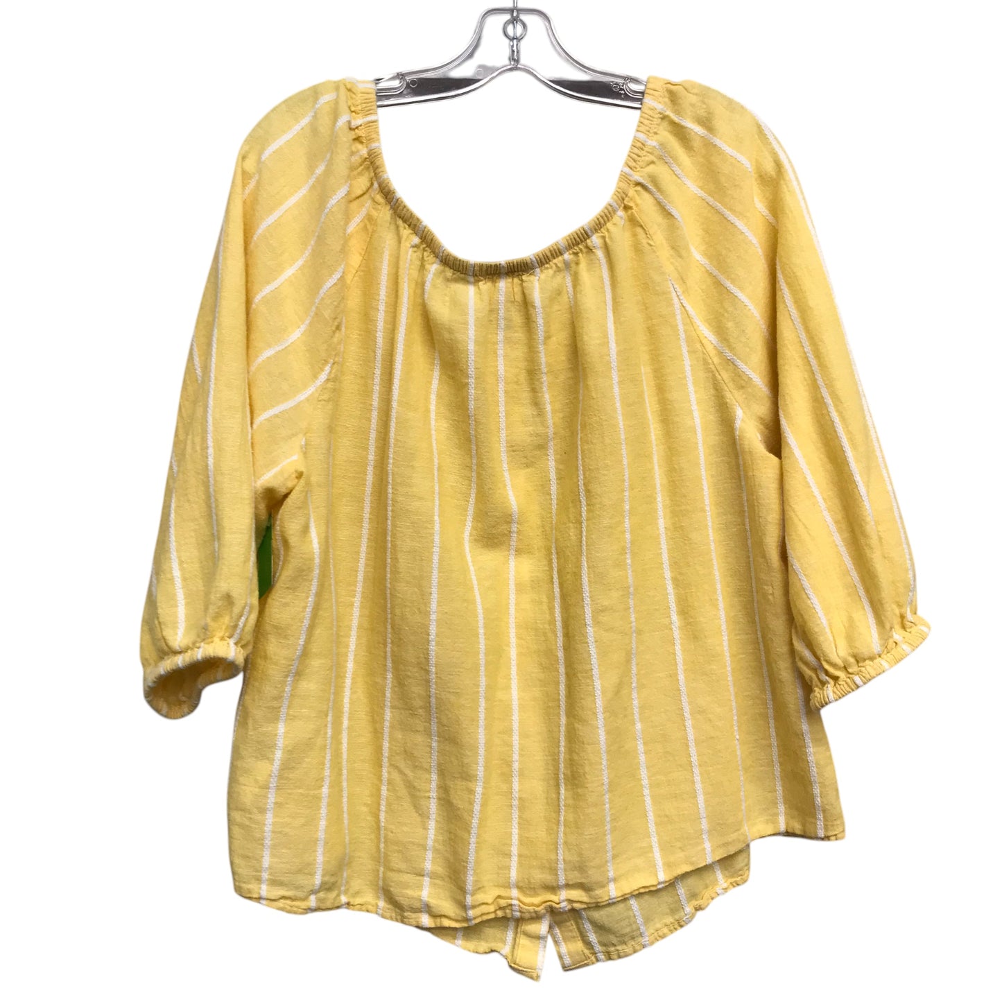 Top 3/4 Sleeve By Style And Company In Striped Pattern, Size:2X