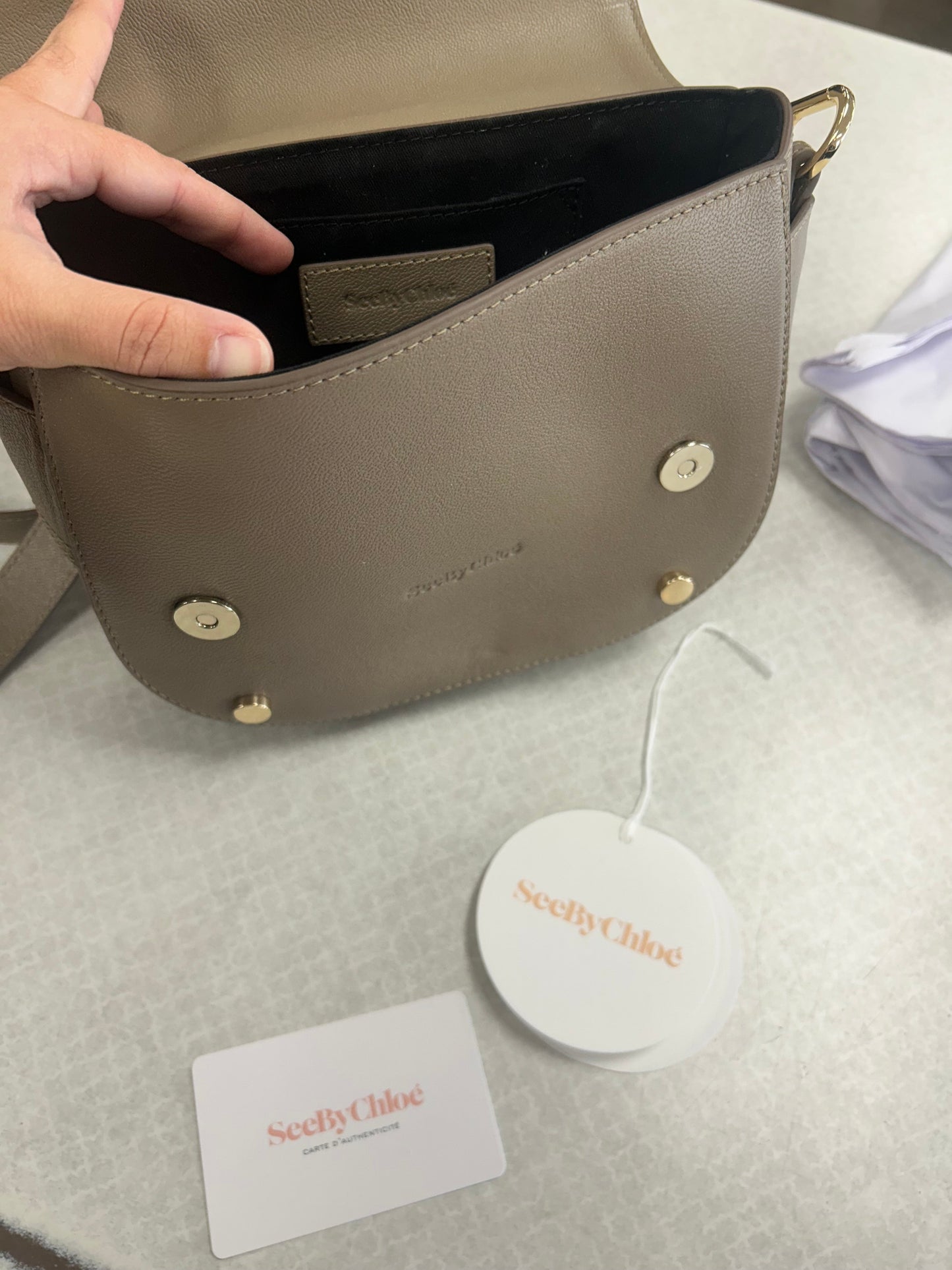 Crossbody Designer By See By Chloe In Tan, Size:Medium
