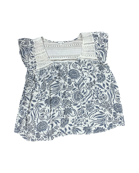 Top Ss By Maurices In Blue & White, Size:2X