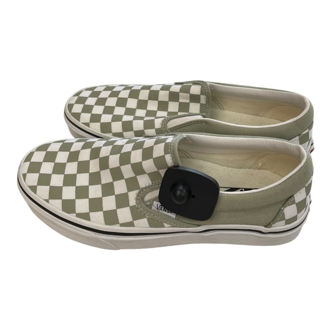 Shoes Athletic By Vans In Green & White, Size:9.5