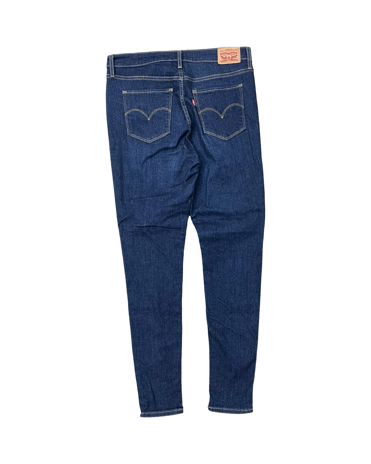 Jeans Skinny By Levis In Blue Denim, Size:12