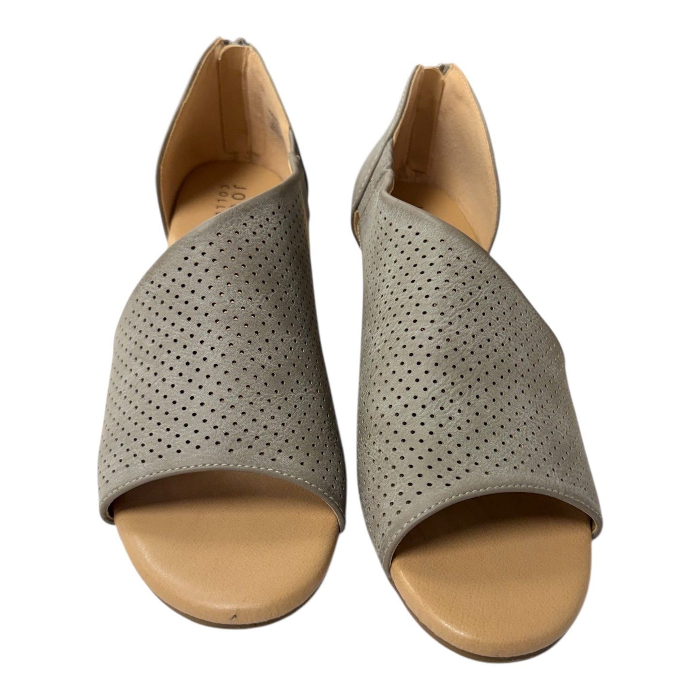 Sandals Heels Wedge By Journee In Grey, Size:9