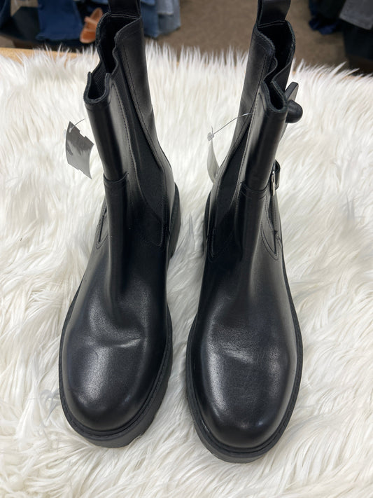 Boots Ankle Flats By Marc Fisher In Black, Size:9