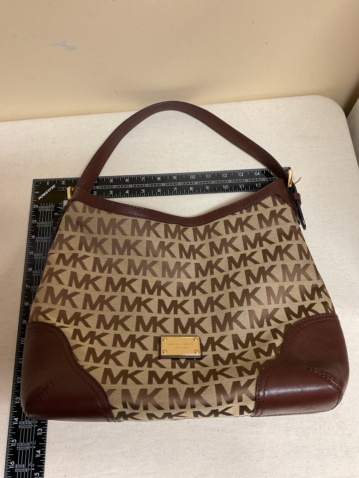 Handbag Designer By Michael Kors In Brown, Size:Large