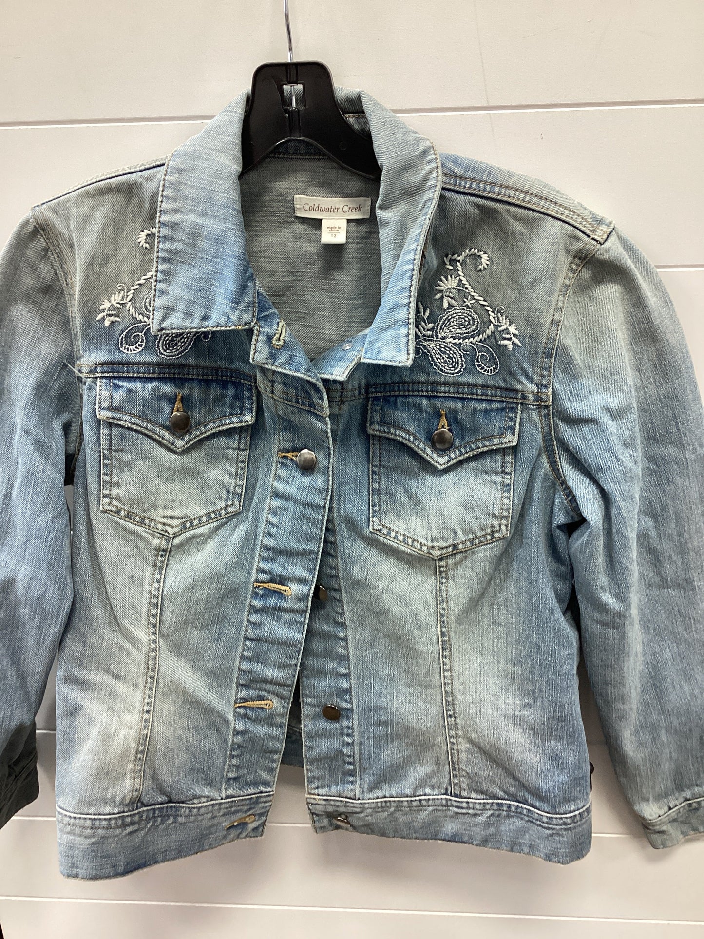 Jacket Denim By Coldwater Creek In Blue Denim, Size:12