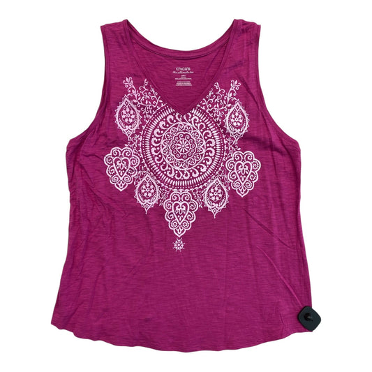 Top Sleeveless By Chicos In Pink, Size:16