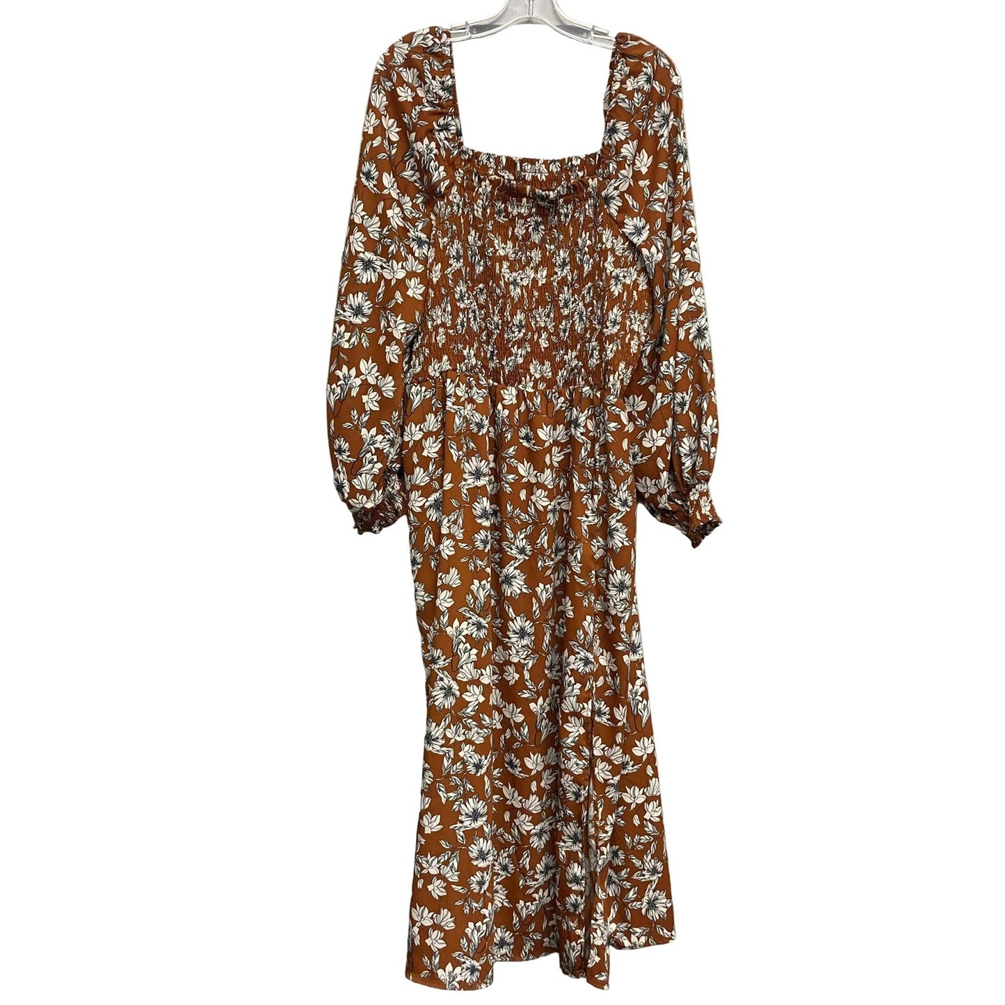 Dress Casual Maxi By Target In Brown, Size:1X