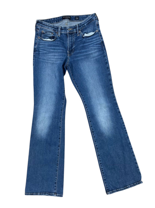 Jeans Straight By Lucky Brand In Blue Denim, Size:10