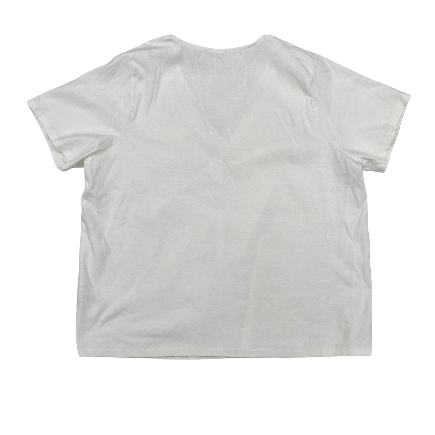 White Top Short Sleeve Basic Calvin Klein, Size 1x