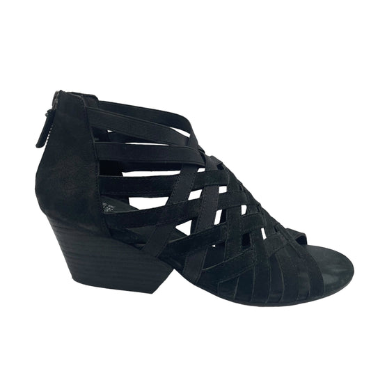 Black Sandals Heels Block Eileen Fisher, Size 8