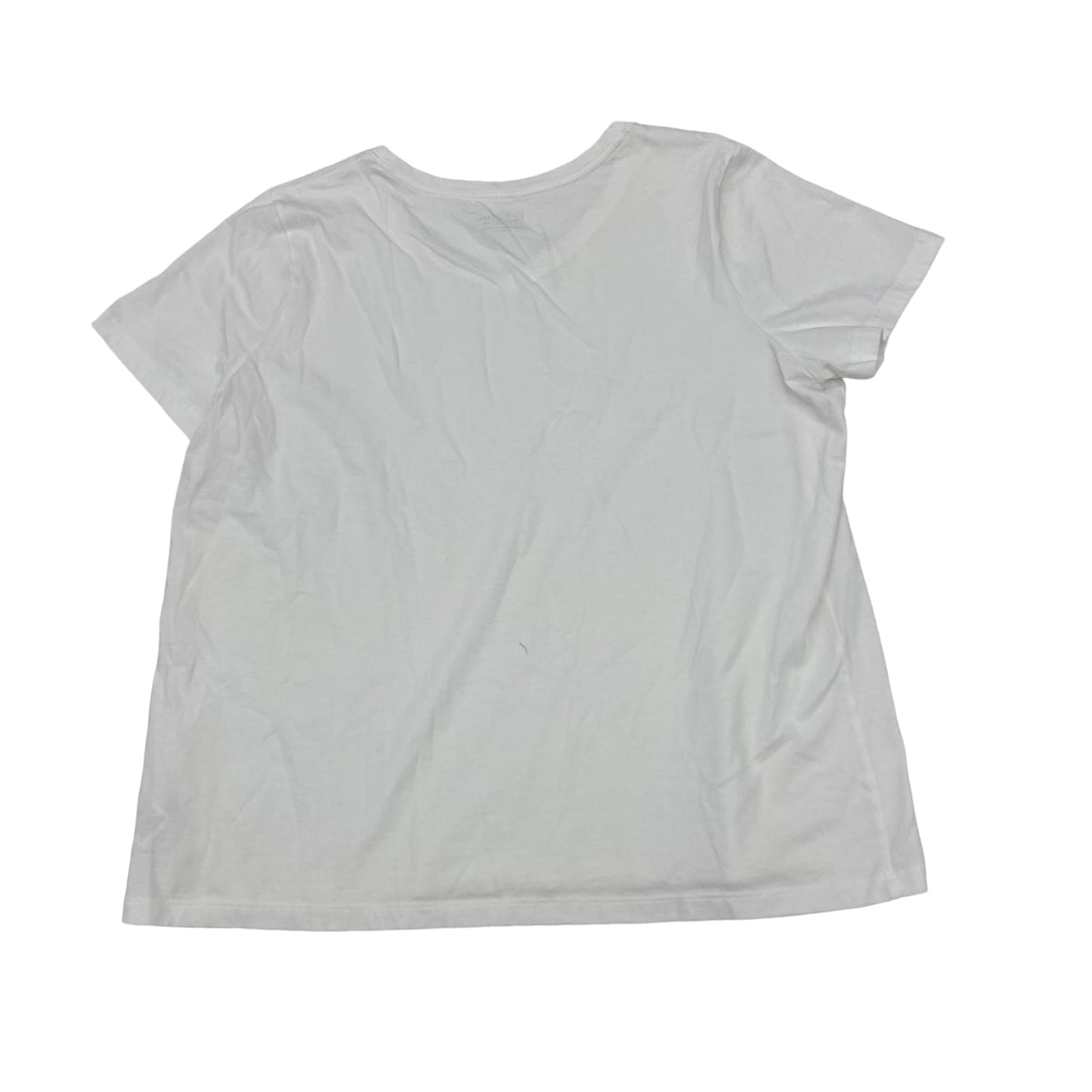 White Top Short Sleeve Basic Time And Tru, Size 3x