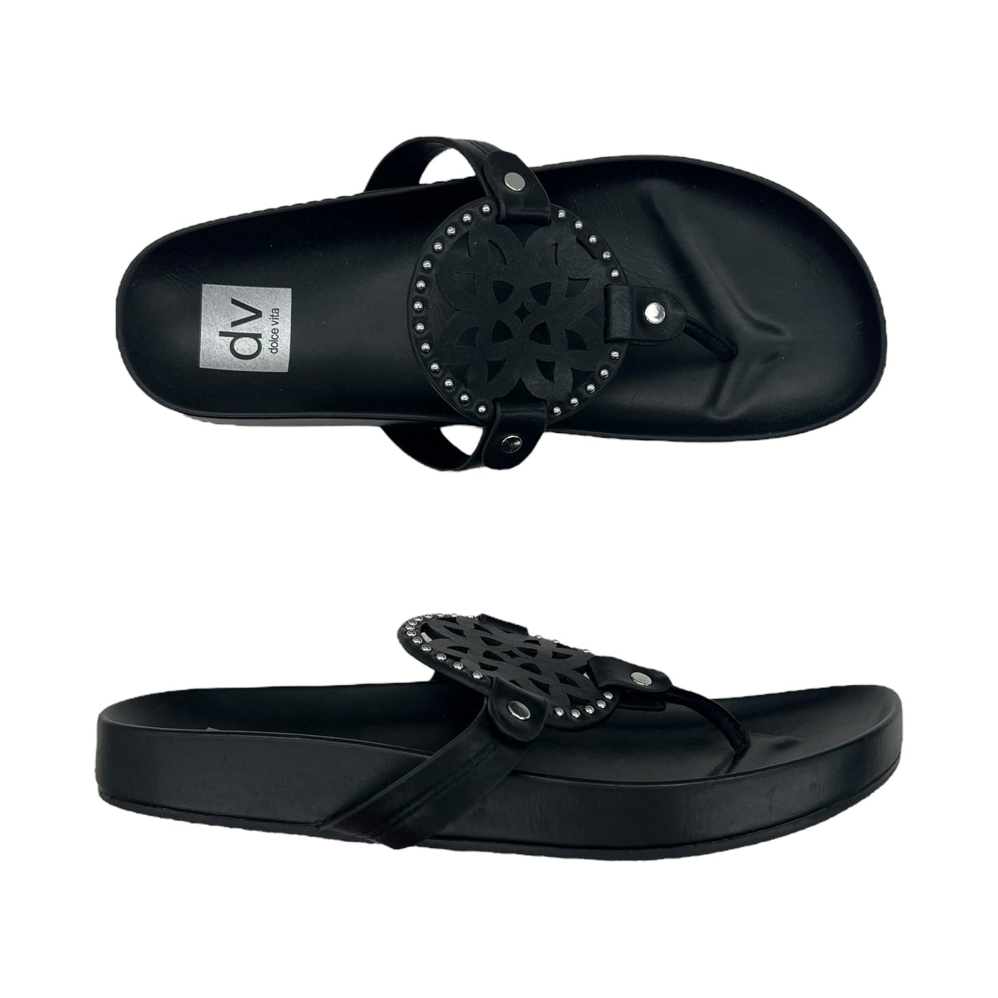 Black Sandals Flip Flops Dolce Vita, Size 8