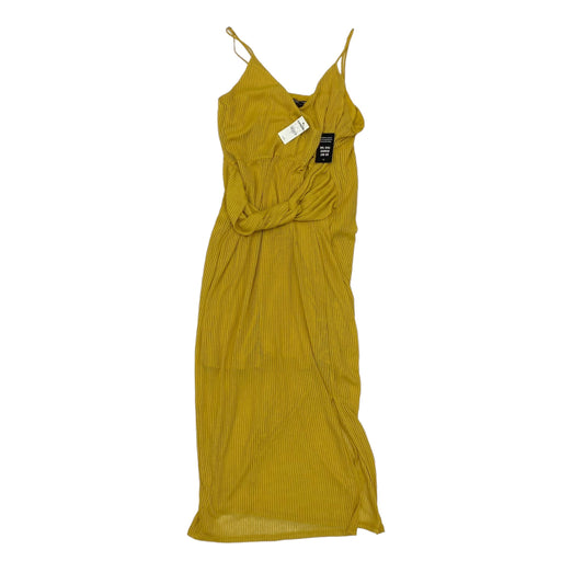 Yellow Dress Casual Midi Express, Size L