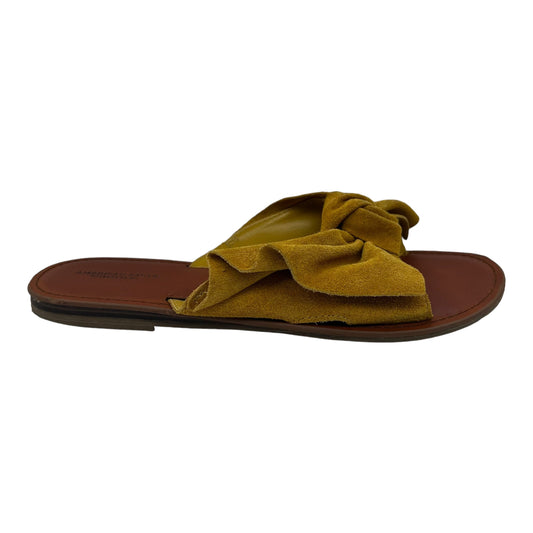 Yellow Sandals Flats American Eagle, Size 8