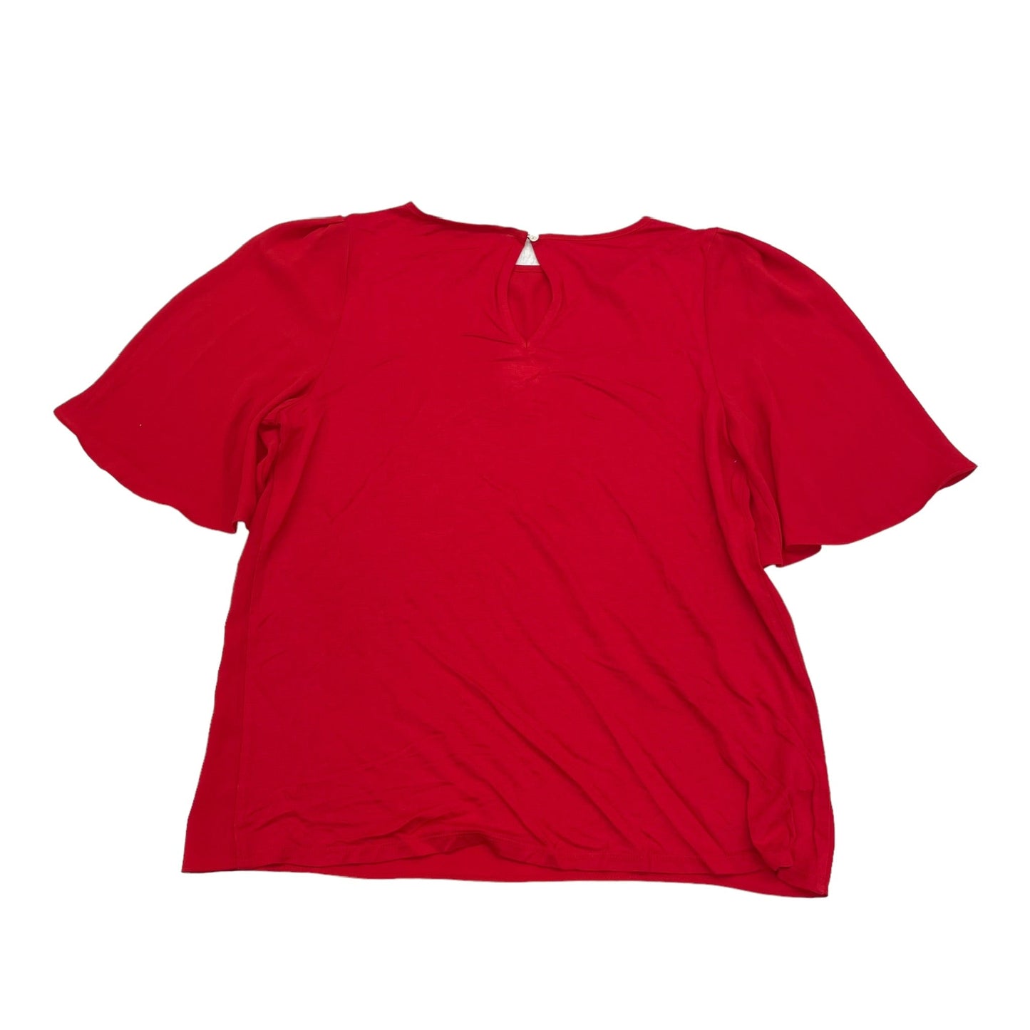 Red Blouse Short Sleeve Loft, Size S