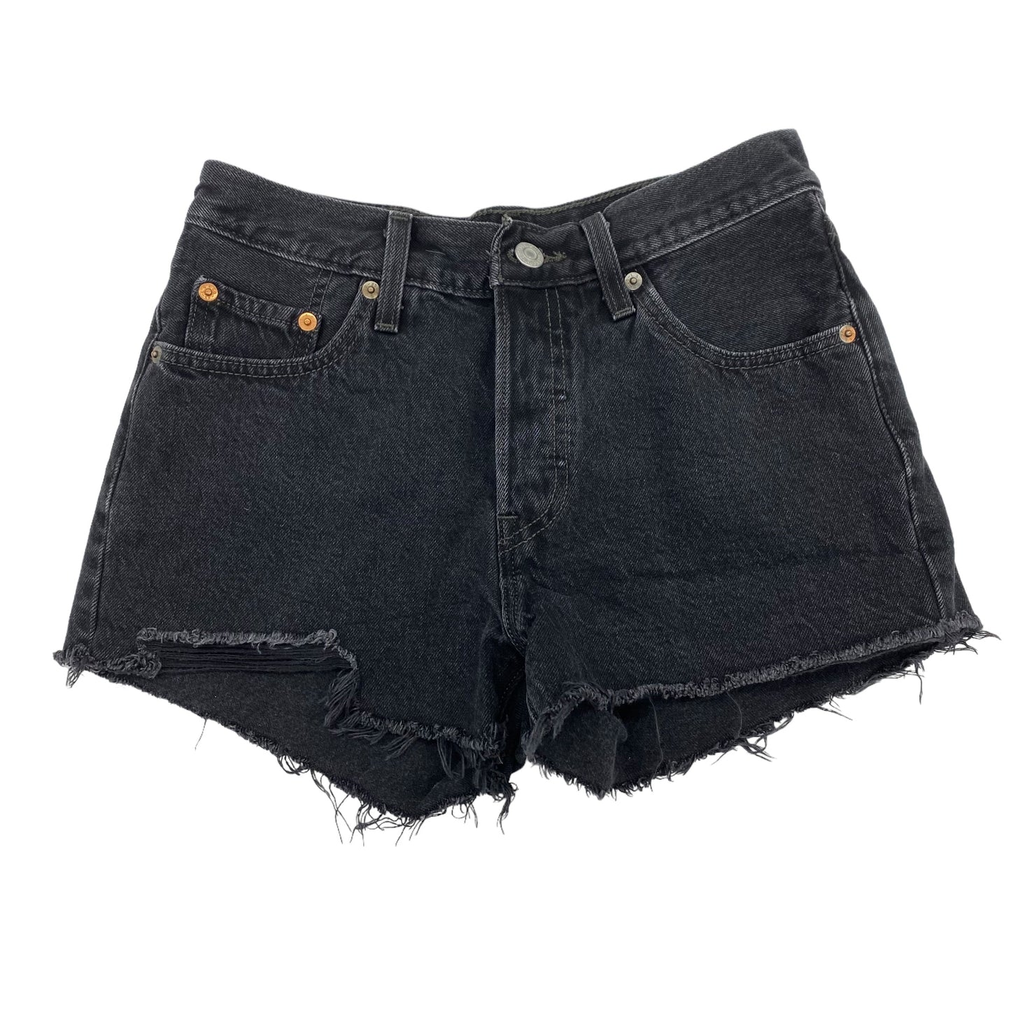 Black Denim Shorts Levis, Size 2