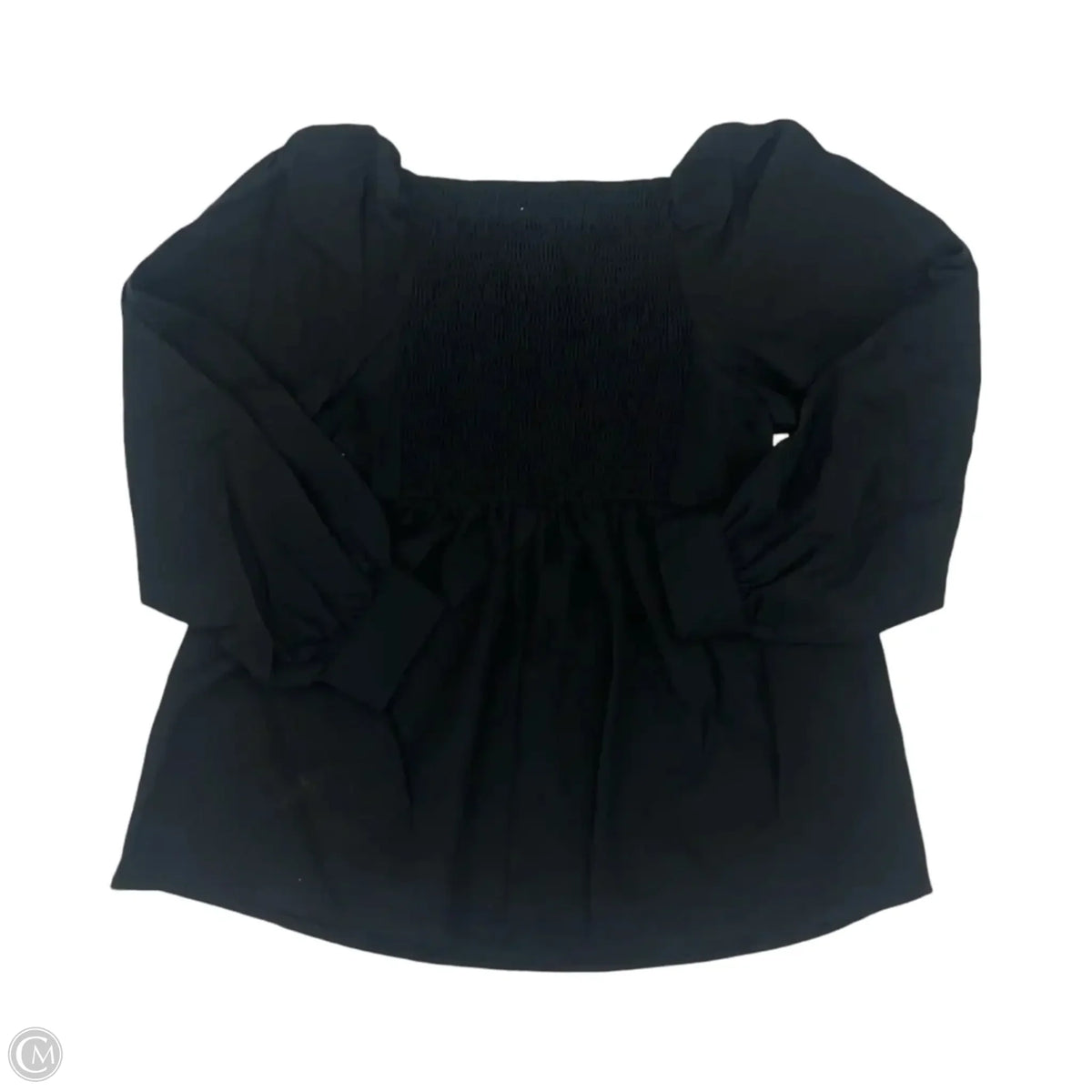 Blouse Long Sleeve By Ott In Black, Size: M