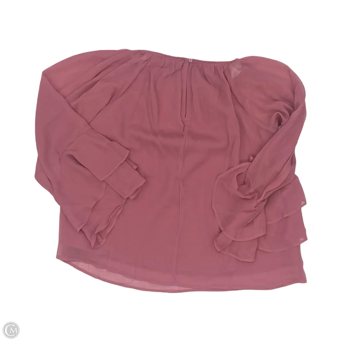 Blouse Long Sleeve By Loft In Pink, Size: S