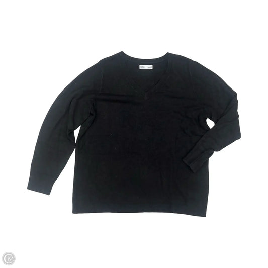 Sweater By Croft And Barrow In Black, Size: 1x
