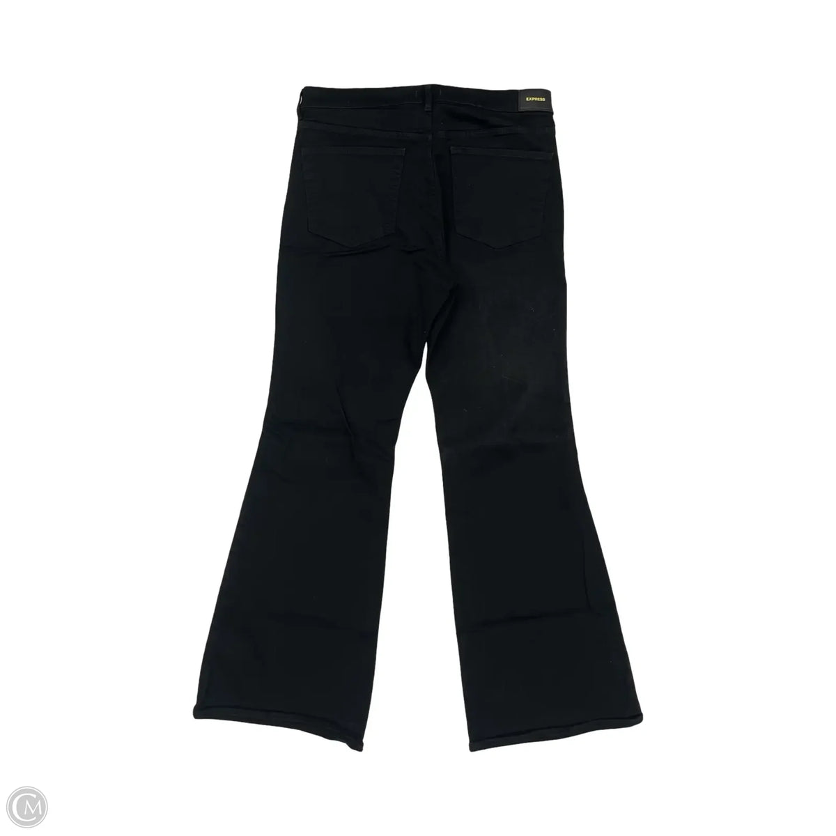 Jeans Flared By Express In Black Denim, Size: 14