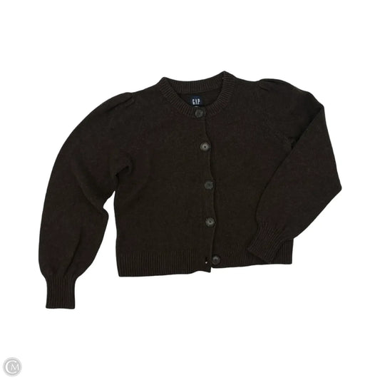 Sweater Cardigan By Gap In Brown, Size: S