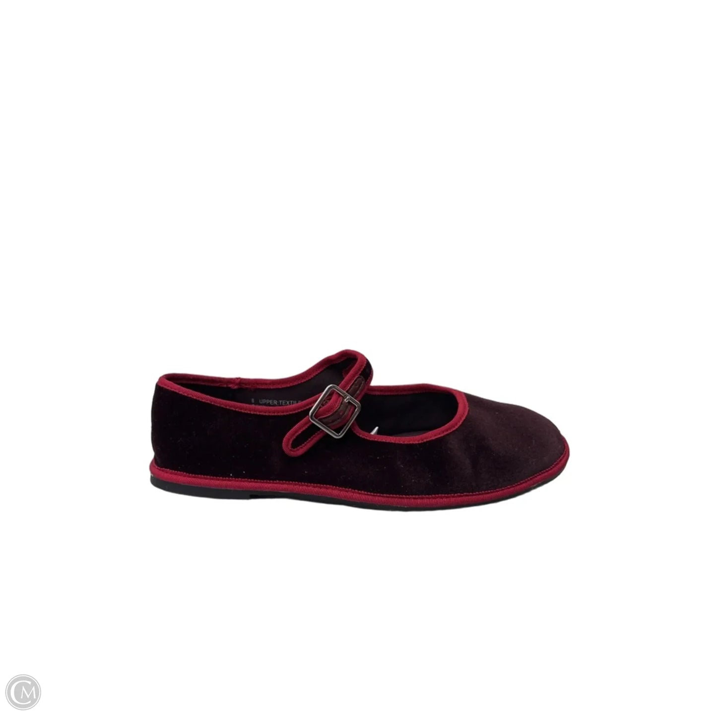 Shoes Flats By Universal Thread In Maroon, Size: 8