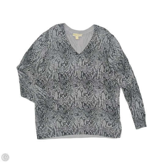 Sweater Designer By Michael Kors In Animal Print, Size: Xl