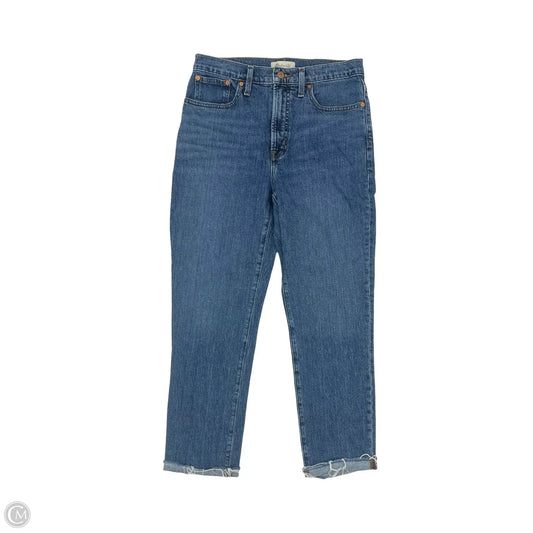Jeans Straight By Madewell In Blue Denim, Size: 8