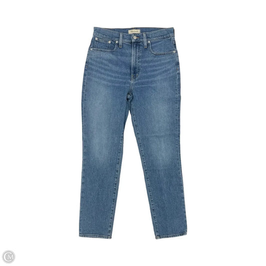Jeans Straight By Madewell In Blue Denim, Size: 8